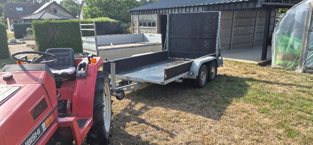 Aanhangwagen + laad/schepbak, Ophalen, Gebruikt
