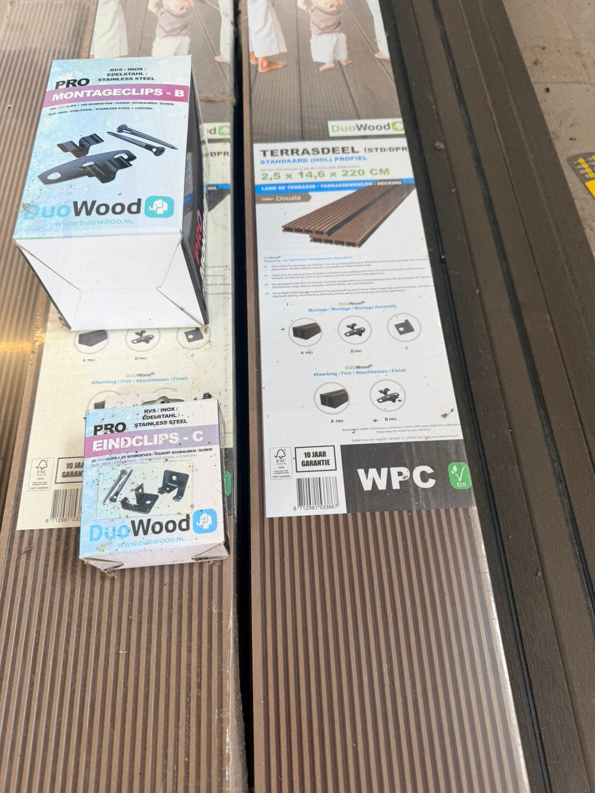 Terrasplanken duowood, Ophalen, Kunststof, Nieuw, 5 tot 10 m²