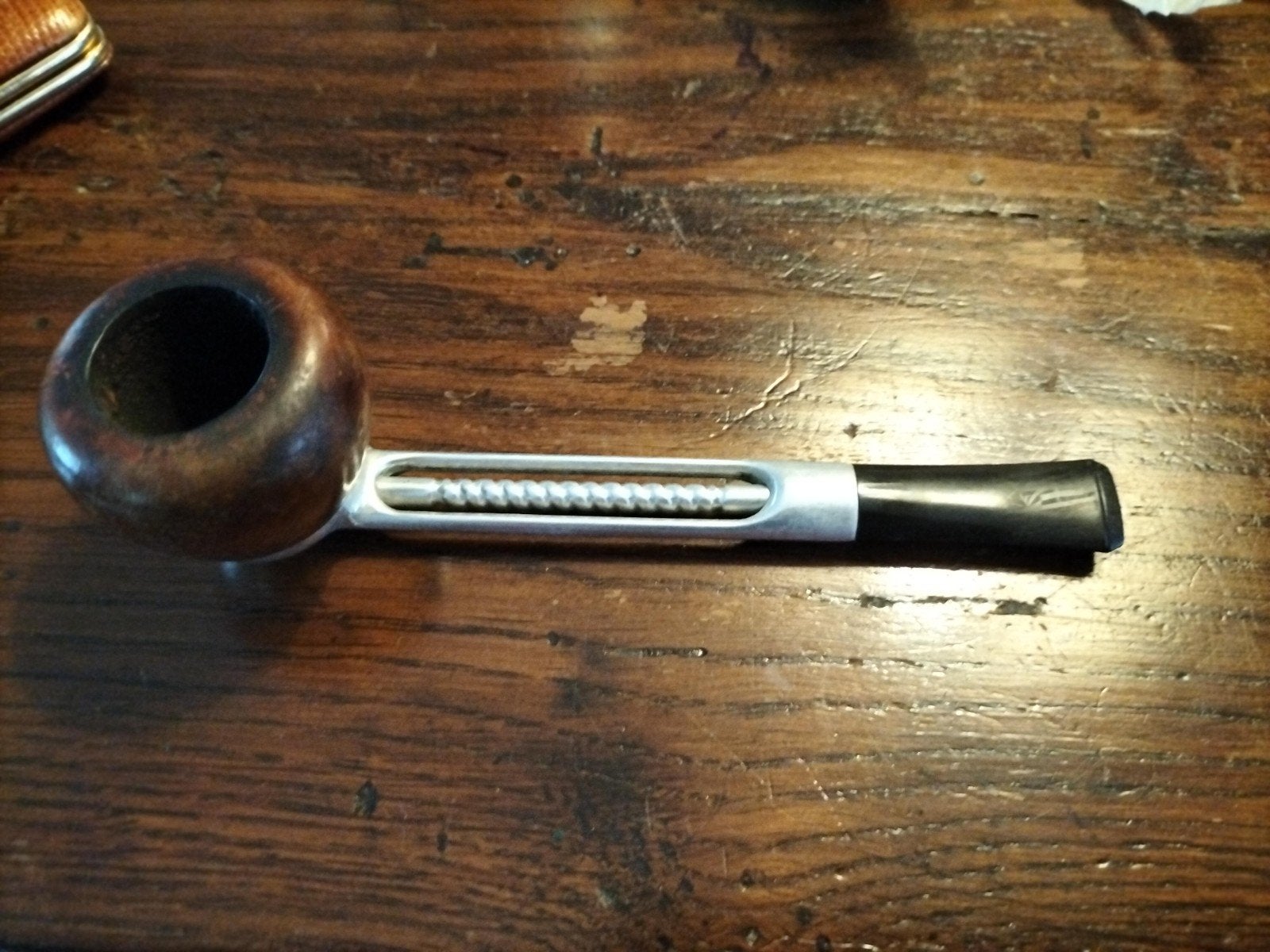 Vintage Falcon Rookpijp – Aluminium met Briar Houten Kop, Ophalen of Verzenden