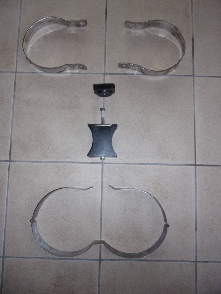 dubbelset duikflesbandenset, Ophalen