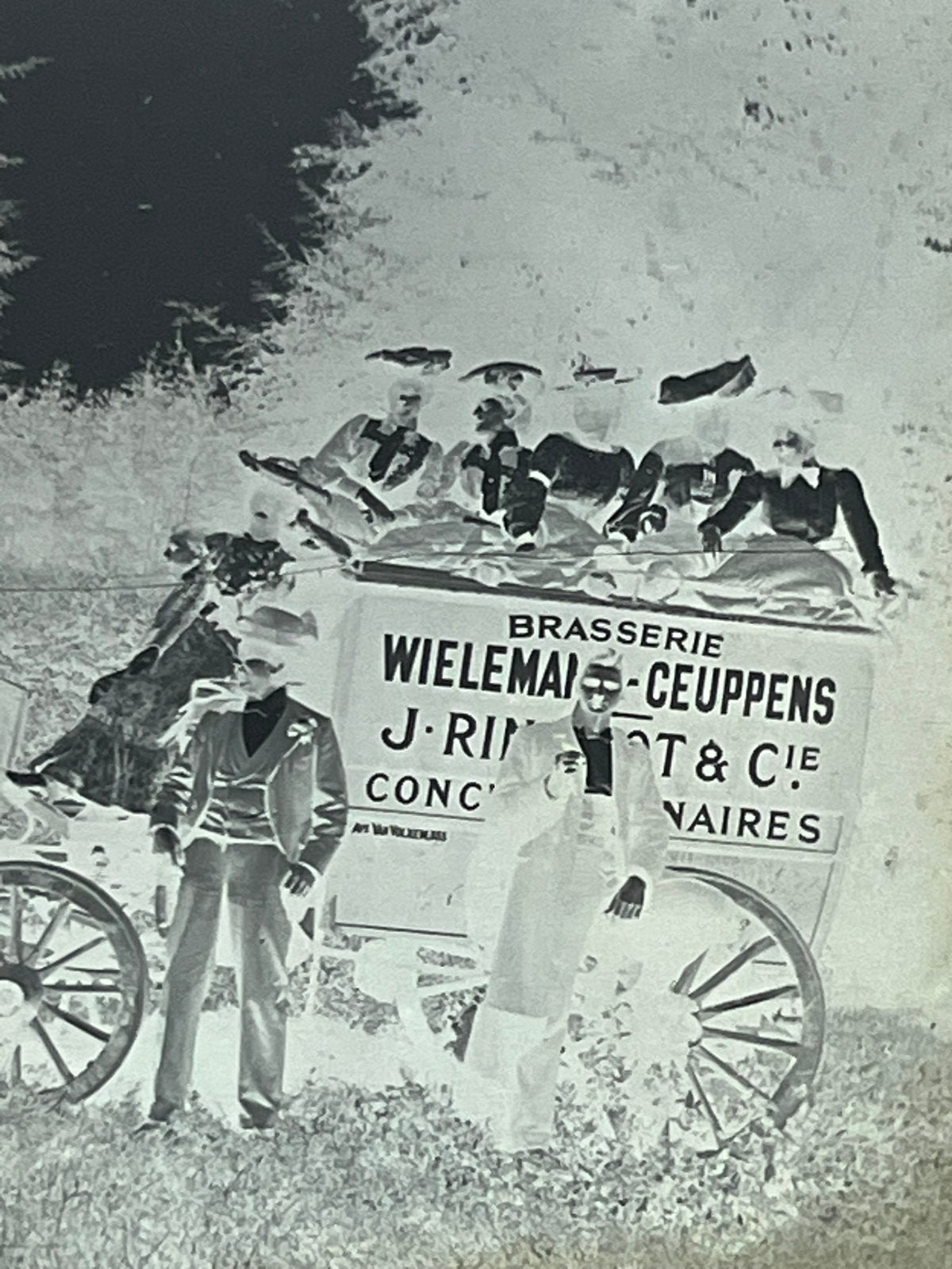 begin 19 de eeuw 10 plaques photographiques Brussel Wiels, Enlèvement ou Envoi, Utilisé