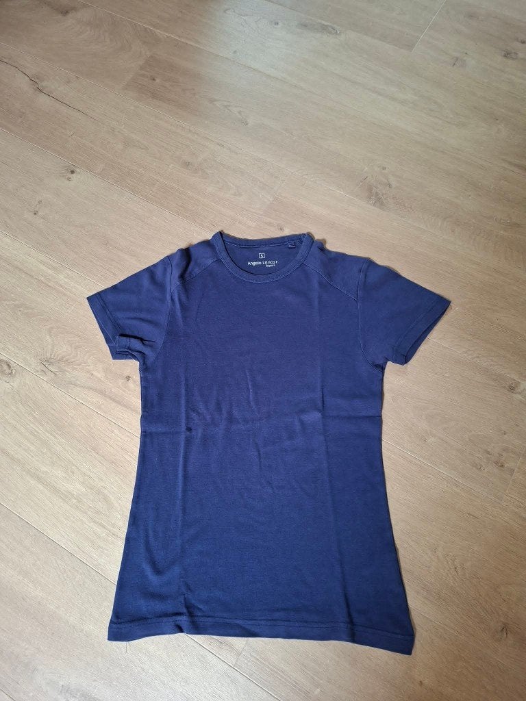 Angelo Litrico: Blauw t-shirt (small), Blauw, Angelo Litrico, Ophalen of Verzenden, Gedragen