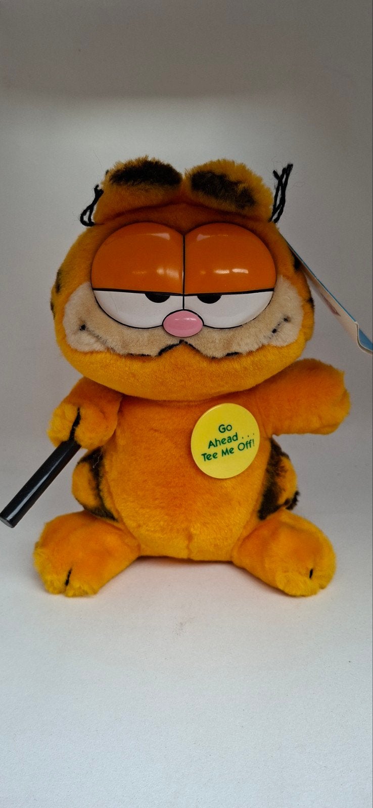 Vintage Dakin Garfield Pluche Met Golfclub – Go Ahead, Verzamelen, Ophalen of Verzenden, Zo goed als nieuw, Stoffen beer, Overige merken