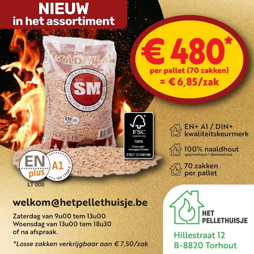 Golden Plus HoutPellets, Jardin & Terrasse, Enlèvement, Neuf