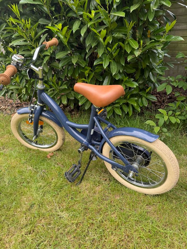 Stoy kinderfiets 14” / Vintage Navy Blue, Ophalen, Gebruikt, Terugtraprem, Minder dan 16 inch