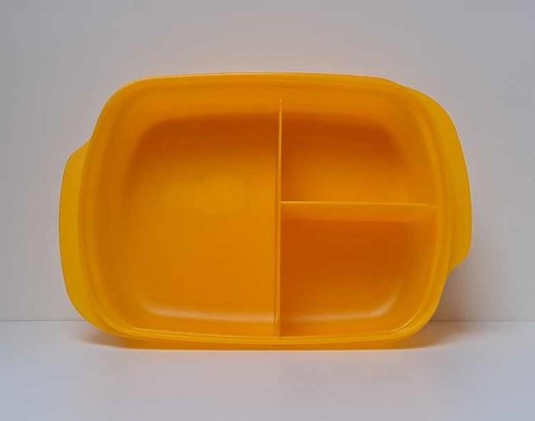 Tupperware™ « Boite Compartimentée CrystalWave » jaune, Envoi, Neuf, Jaune, Boîte