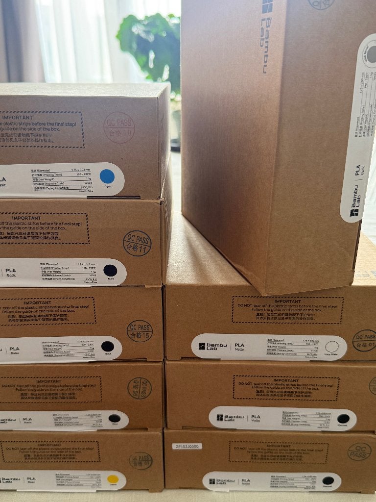 Bambulab PLA-filamenten, Ophalen, Nieuw