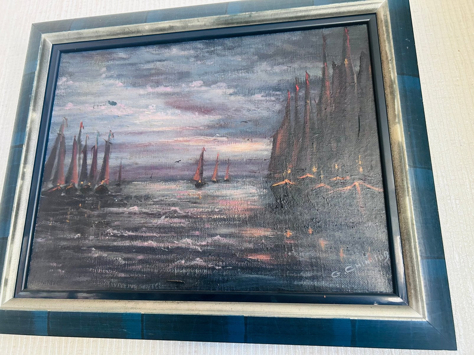 Origineel olieverfschilderij | Gesigneerd | Ingelijst, Antiquités & Art, Art | Peinture | Classique, Enlèvement, Classique, Signé