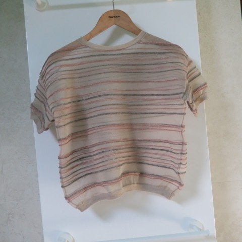 Blouse bruin gekleurde strepen Brunello Cucinelli mt 38-40, Kleding | Dames, Maat 38/40 (M), Nieuw, Ophalen of Verzenden, Meerkleurig