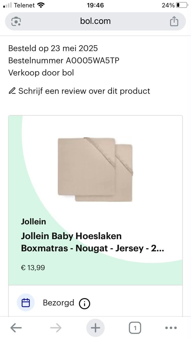 Hoeslaken boxmatras nieuw, Kinderen en Baby's, Ophalen