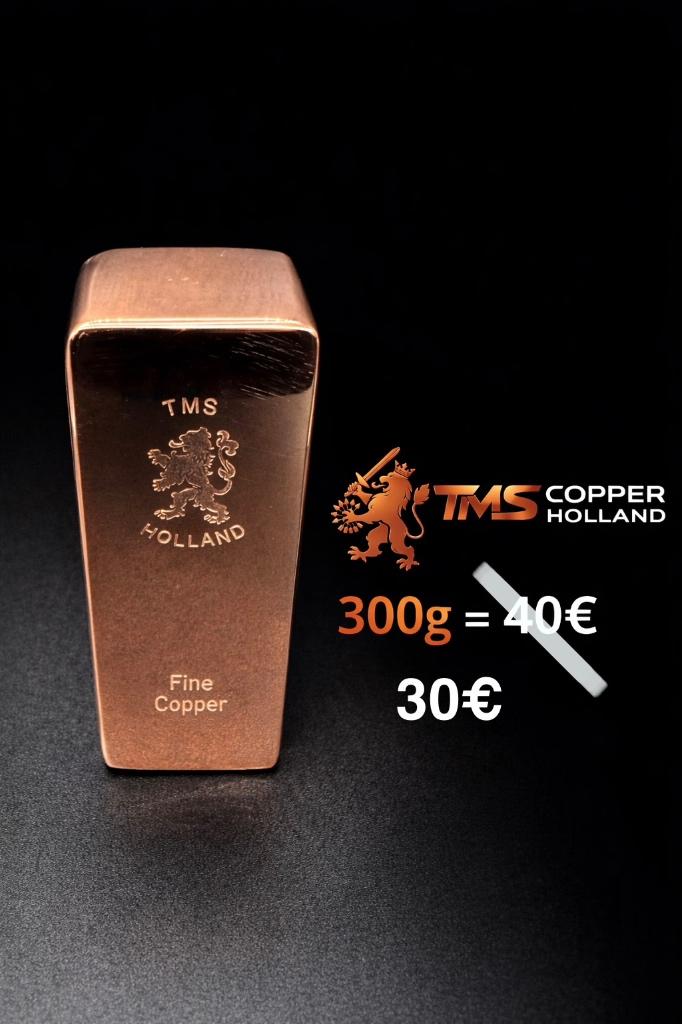 300g koperbaar TMS Copper Holland, Enlèvement ou Envoi, Cuivre