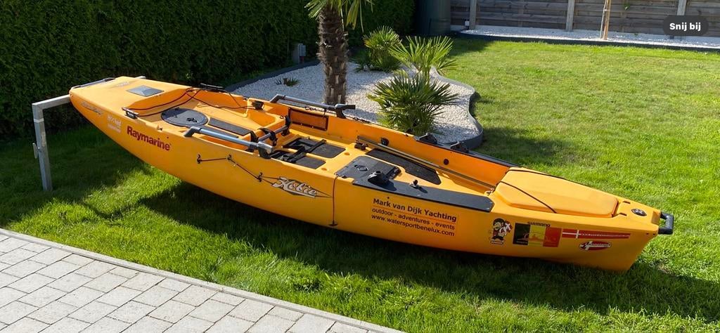 Hobie pro angler 12 + aanhanger !!!, Ophalen, Zo goed als nieuw