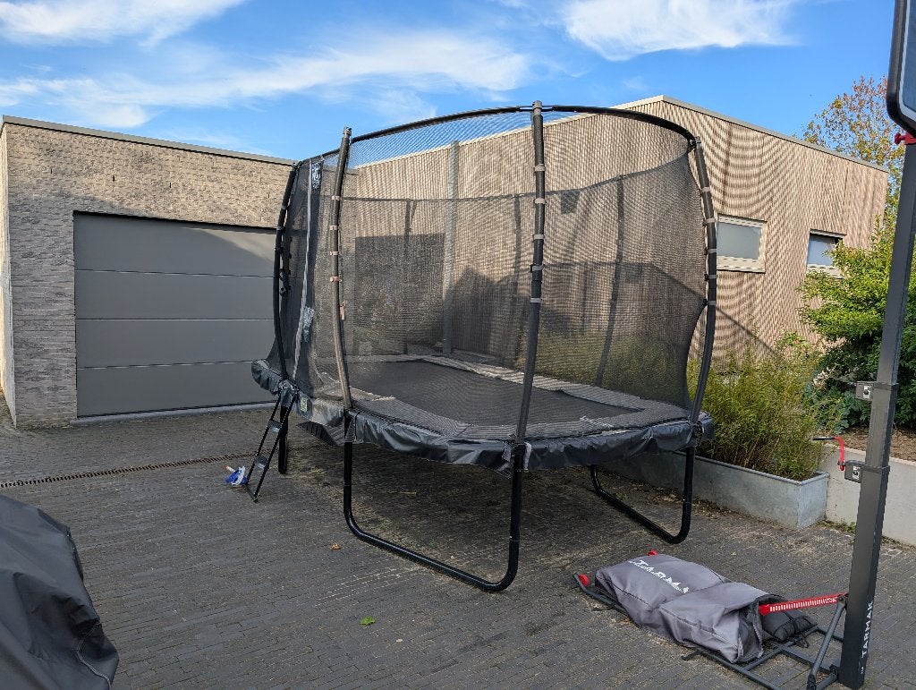 Trampoline EXIT 244x427cm, Ophalen, Gebruikt