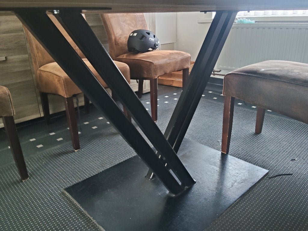 Metalen tafelvoet, Huis en Inrichting, Tafelonderdelen, Ophalen, Tafelpoot, Gebruikt, Rechthoekig