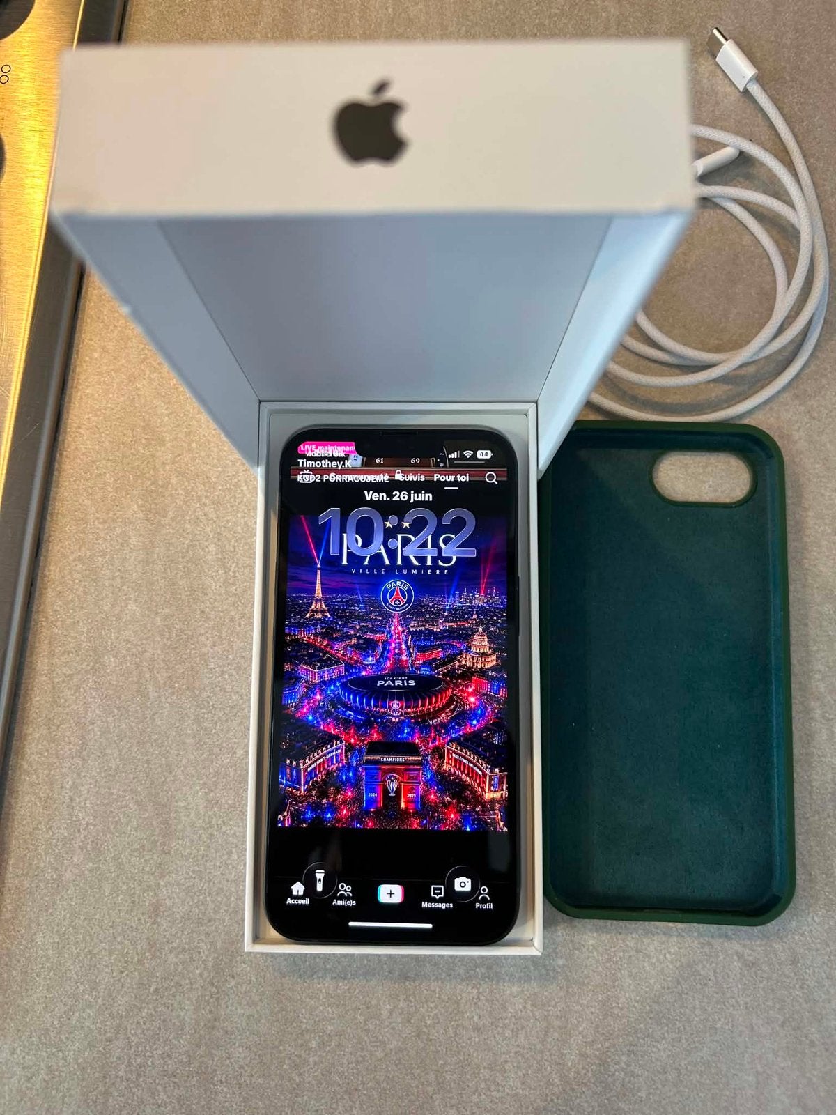 iPhone 16e neuf, Enlèvement ou Envoi, Sans abonnement, 100 %, Noir