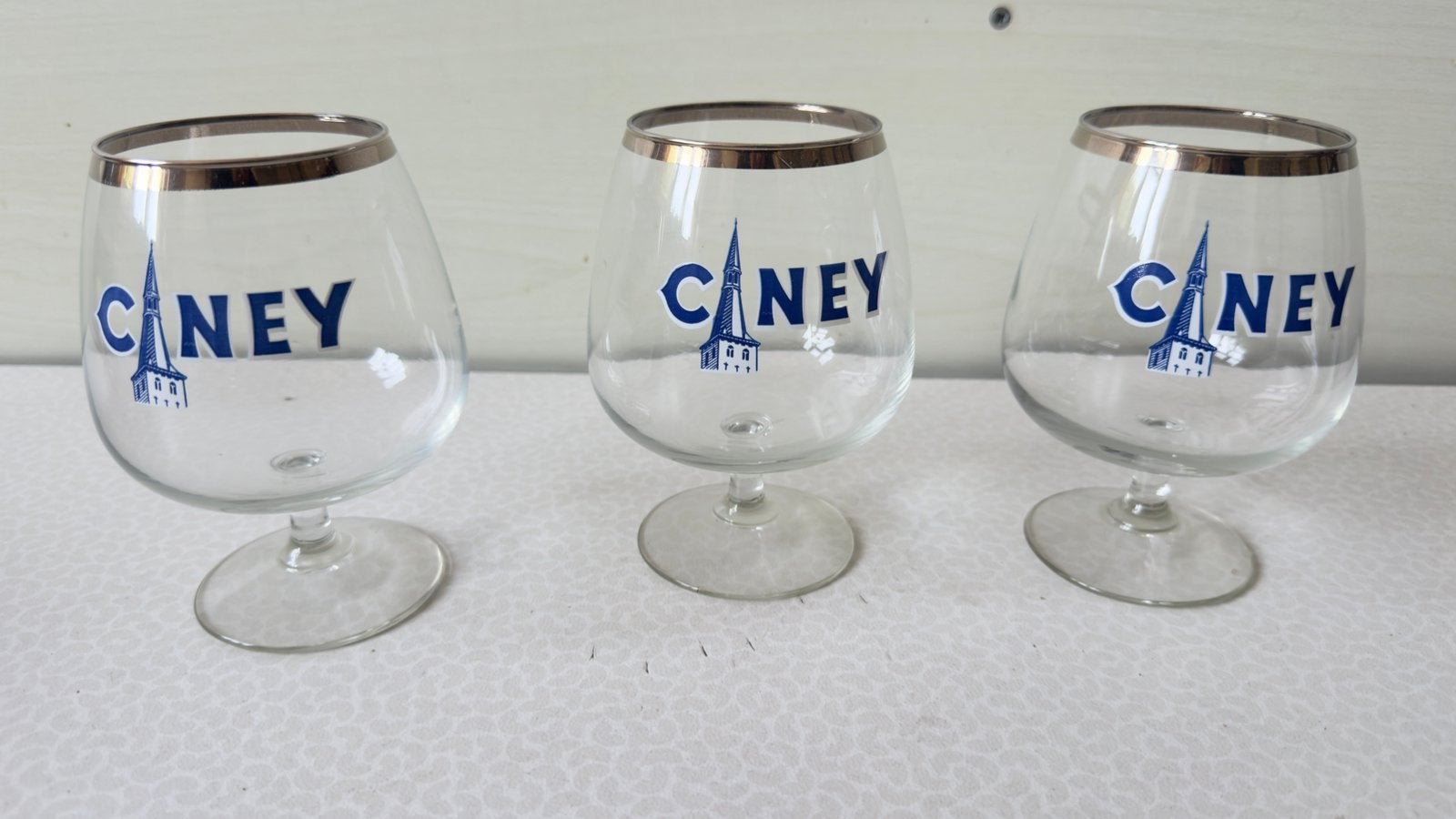 Lot de 3 verres de ciney, Enlèvement, Comme neuf