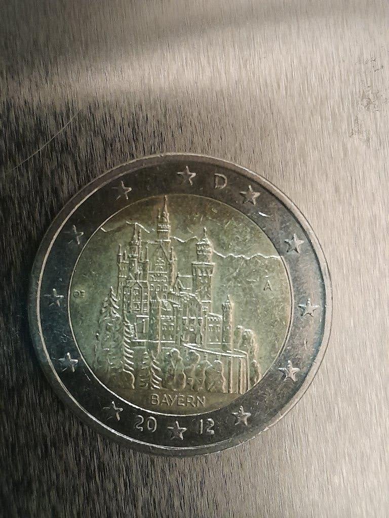 Duitse 2 euromunt Bayern 2012 D, Postzegels en Munten, Ophalen of Verzenden, Duitsland, 2 euro, Losse munt