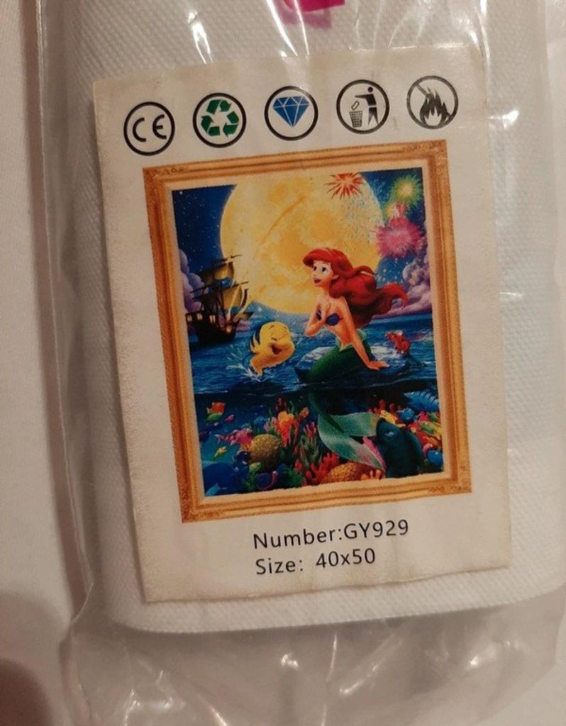 Diamond painting Ariel, Hobby en Vrije tijd, Ophalen of Verzenden, Diamond painting