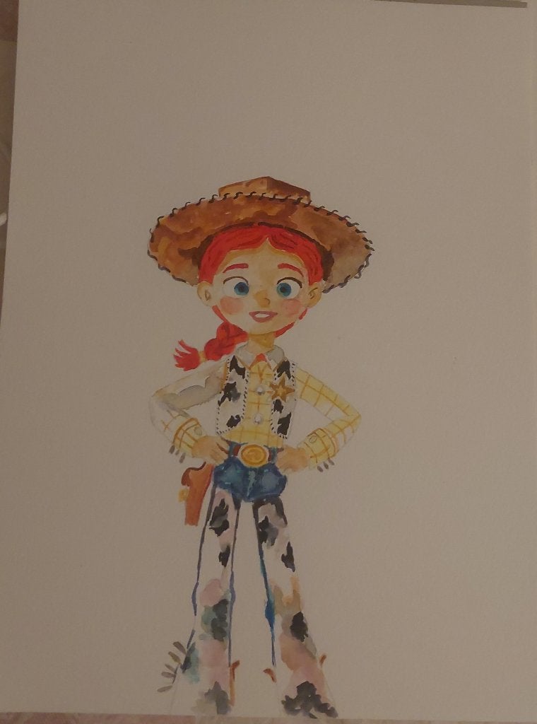 Watercolor paiting 24×32, Portret of Personen, Realistisch, Ophalen of Verzenden, Handgeschilderd