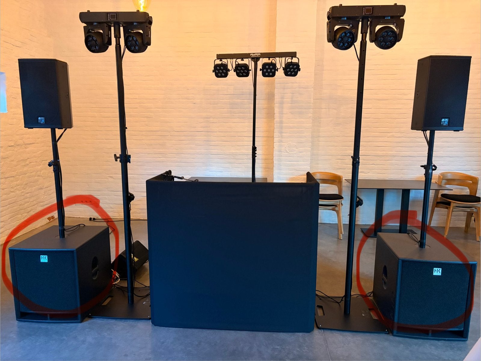 2 x HK Audio Pro 18 Sub A, Audio, Tv en Foto, Luidsprekerboxen, Party speaker, Zo goed als nieuw, Ophalen, 150 watt of meer
