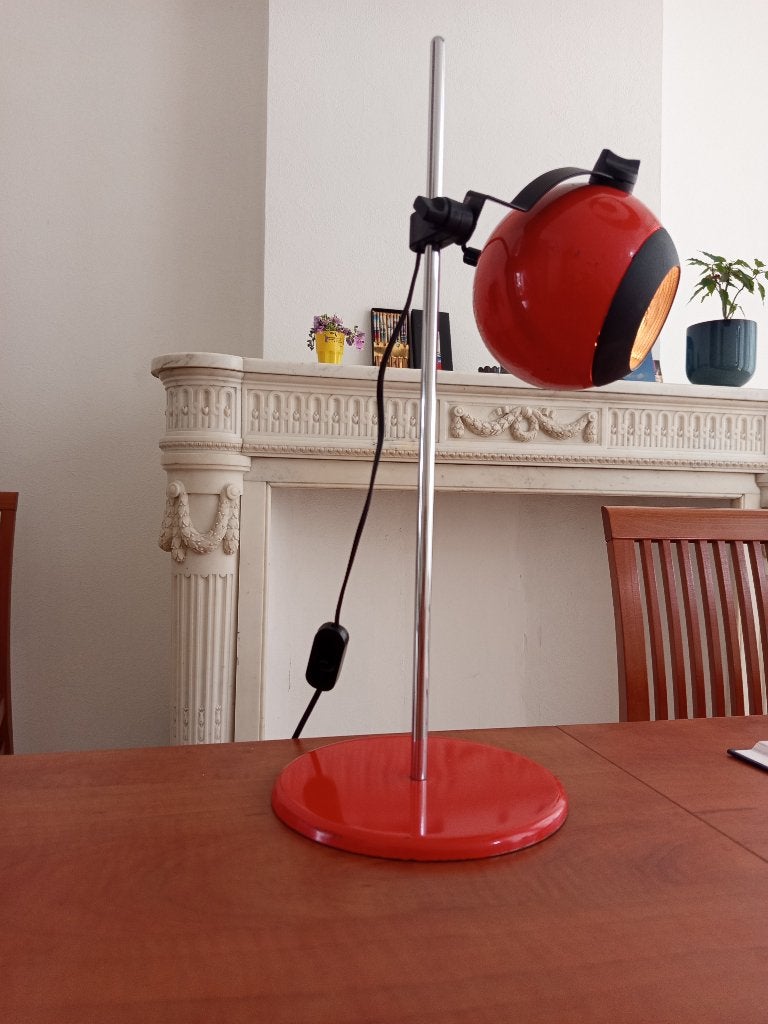 DBGM architectenlamp vintage rood jaren 60/70, Antiek en Kunst, Ophalen of Verzenden