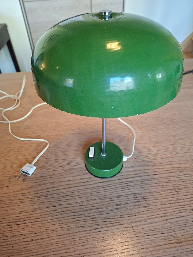Vintage Tafellamp – Jaren 70 – Retro Groen – Space Age, Ophalen, Bureaulamp, Gebruikt, E14 (klein)