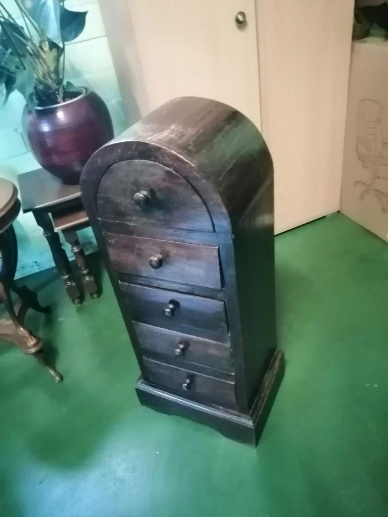Ladekast teak, Huis en Inrichting, Kasten | Ladekasten, Ophalen, Minder dan 50 cm, Gebruikt, 5 laden of meer