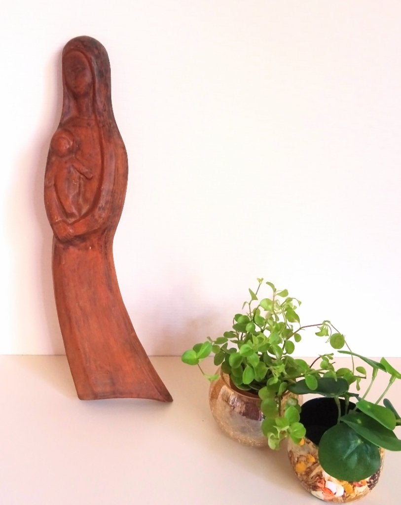 Vierge avec Enfant, statuette murale. Céramique Riga, Enlèvement ou Envoi