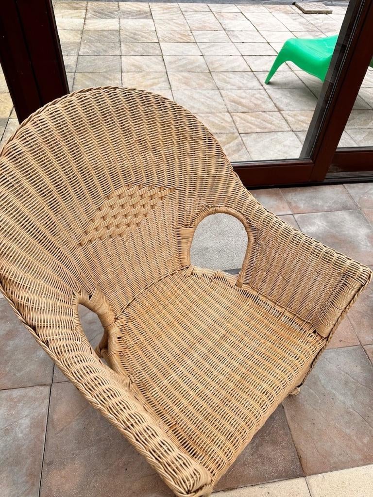 rieten tuin terrasstoel, Ophalen, Gebruikt, Rotan