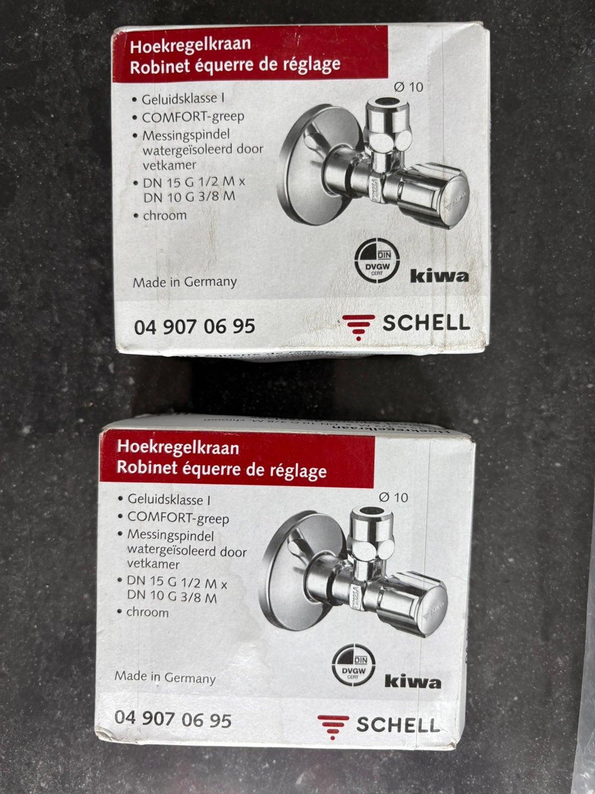 Nieuwe Schell kraan 1/2” - 3/8”, Ophalen of Verzenden, Kraan