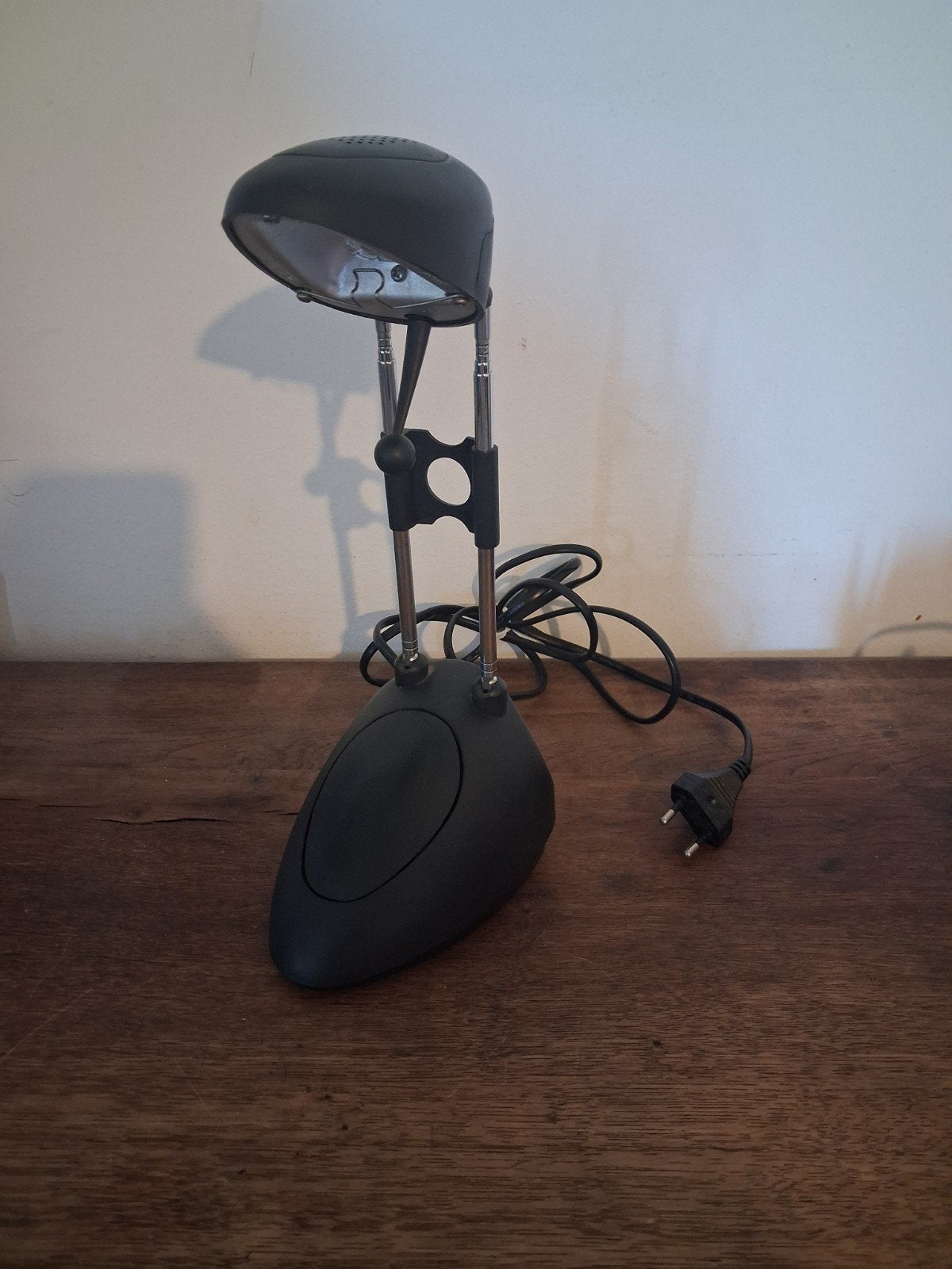 Retro Vintage Telescoop Bureaulamp, Bureaulamp, Ophalen of Verzenden, Zo goed als nieuw, Zwart