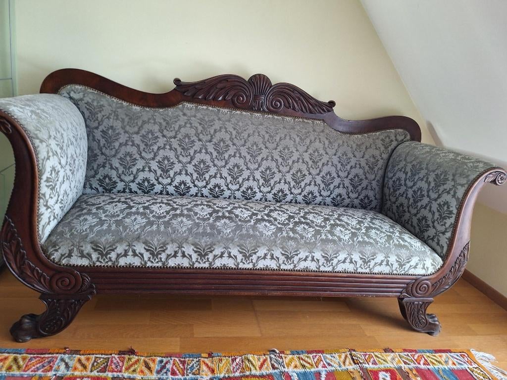 chaise de salon ancienne de style néo-empire, Maison & Meubles, Enlèvement, Comme neuf, Bois