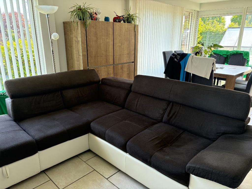 Hoekzetel met slaapfunctie, Huis en Inrichting, Ophalen, Gebruikt, Stof