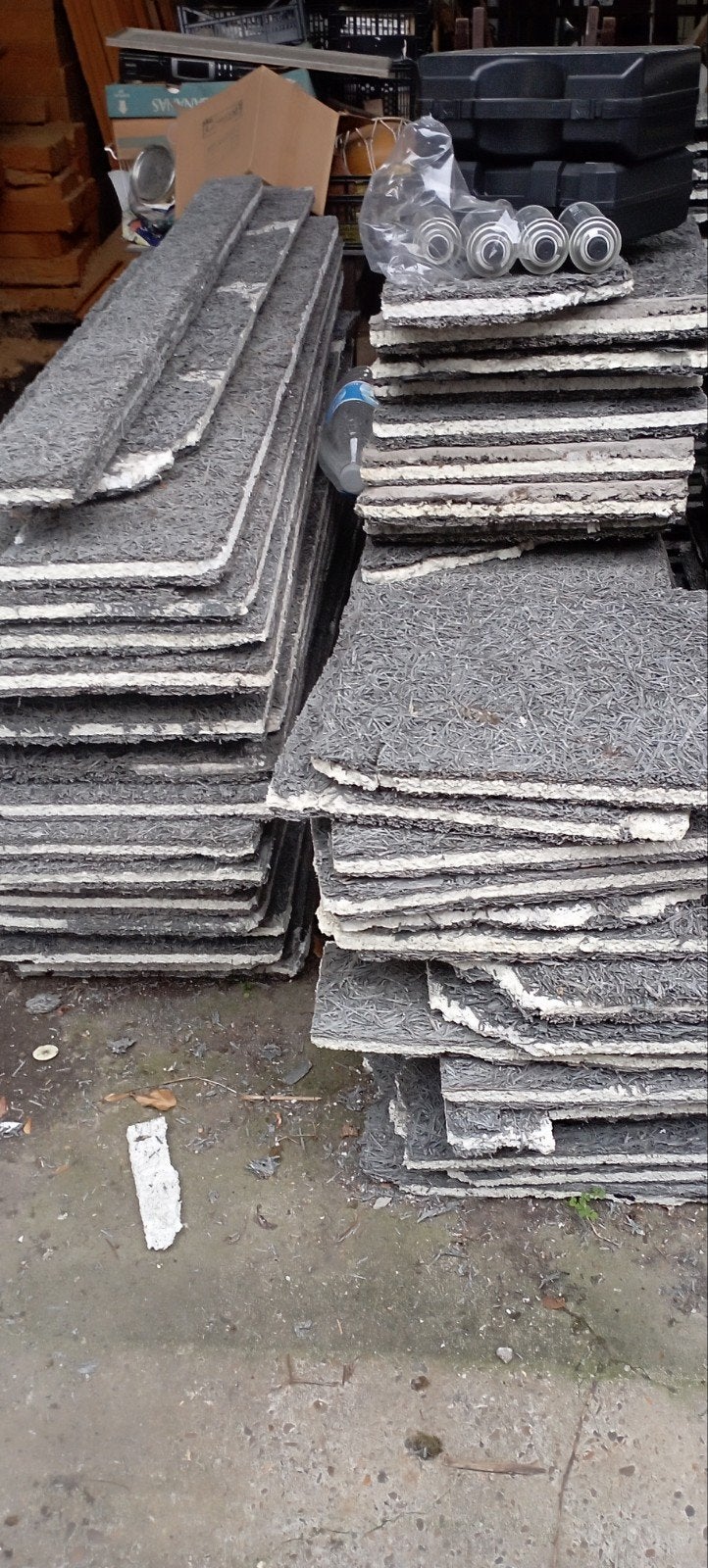 panneaux isolants de laine de bois / ciment, Enlèvement, Bois