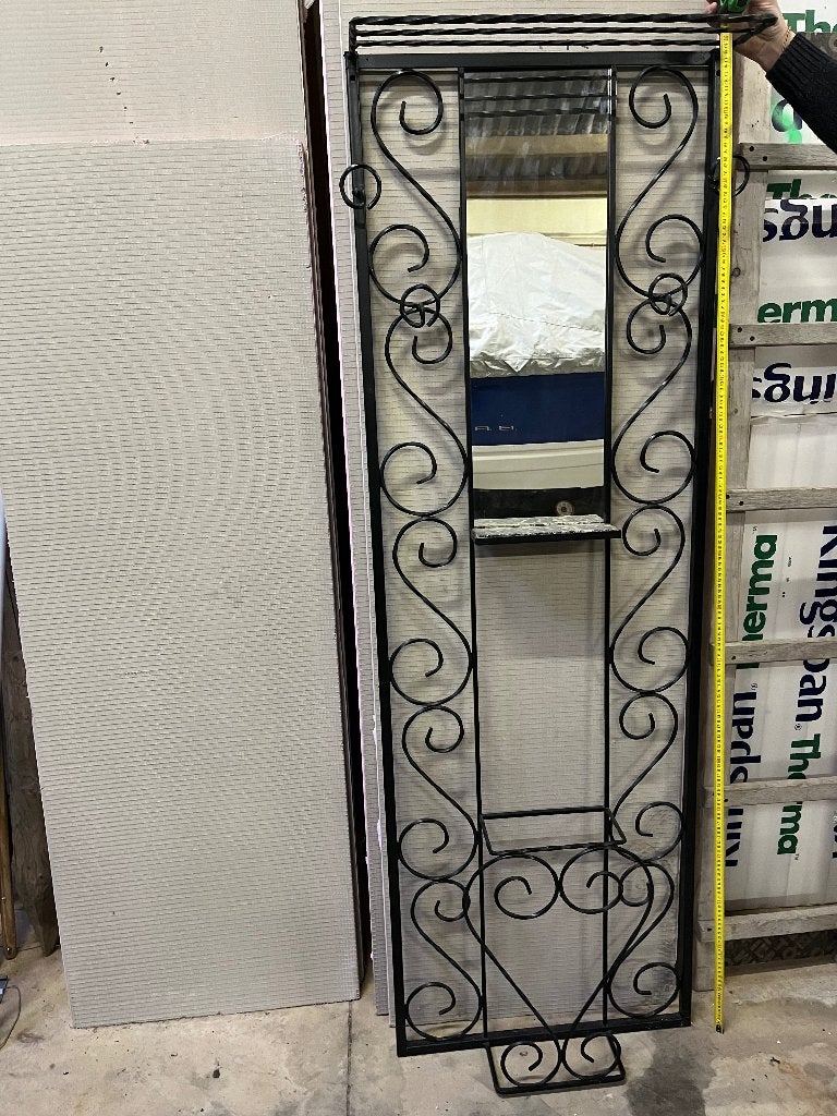 Vestiaire d entree en fer forgé avec miroir, Enlèvement, Rectangulaire, Moins de 50 cm, Moins de 100 cm