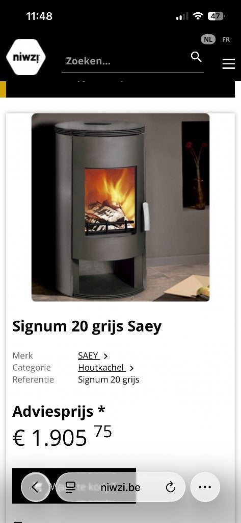 Houtkachel, Ophalen, Gebruikt, Houtkachel, Vrijstaand