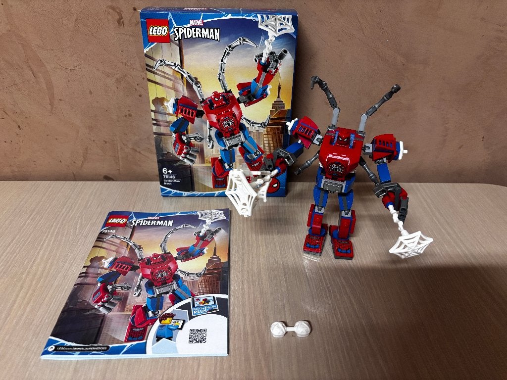 Lego Spider-man mech 76146 volledig met boekje en, Lego, Ensemble complet, Comme neuf, Enlèvement ou Envoi