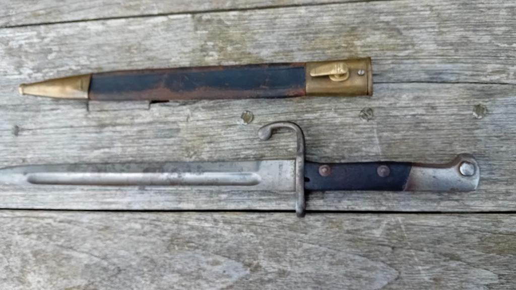 Duitse Mauser bajonet WO2 Simson & Co Suhl, Verzamelen, Militaria | Tweede Wereldoorlog, Ophalen of Verzenden, Landmacht, Mes of Dolk