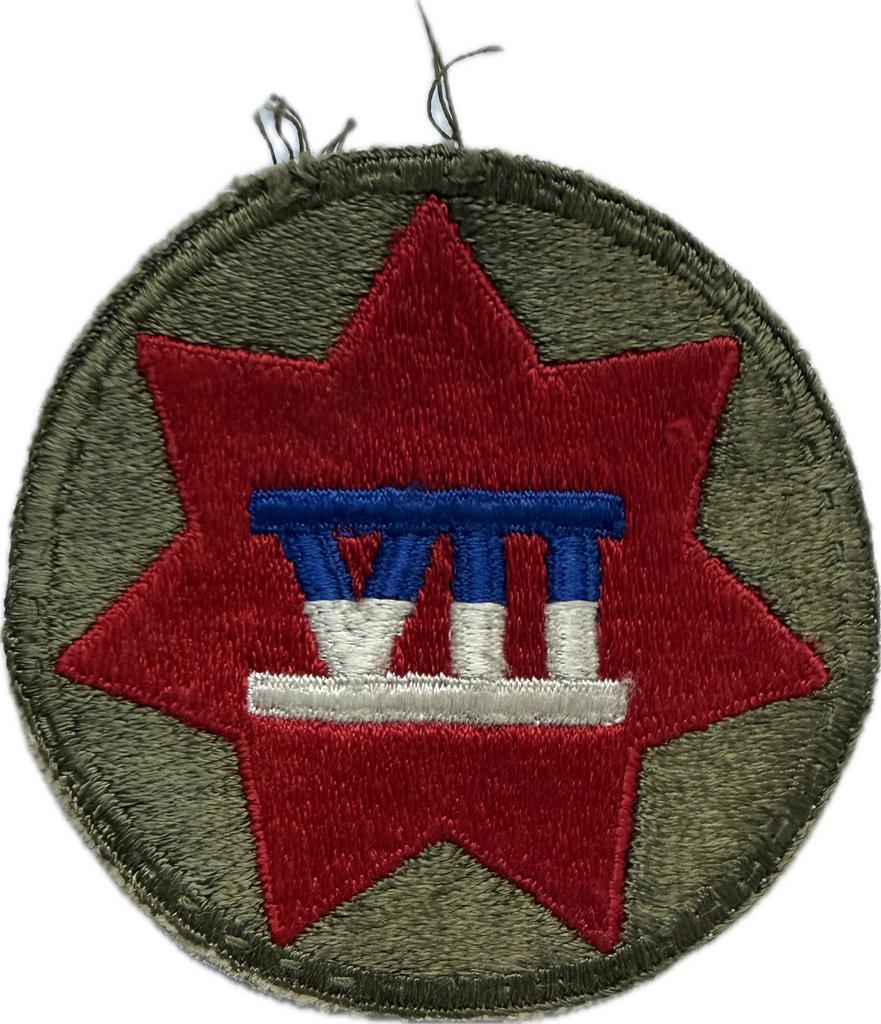 US ww2 patch VIIth Corps, Envoi