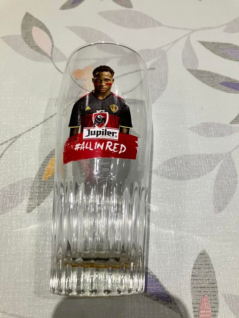 Glas rode duivels 2016 voetballer divock origi jupiler, Ophalen of Verzenden, Zo goed als nieuw