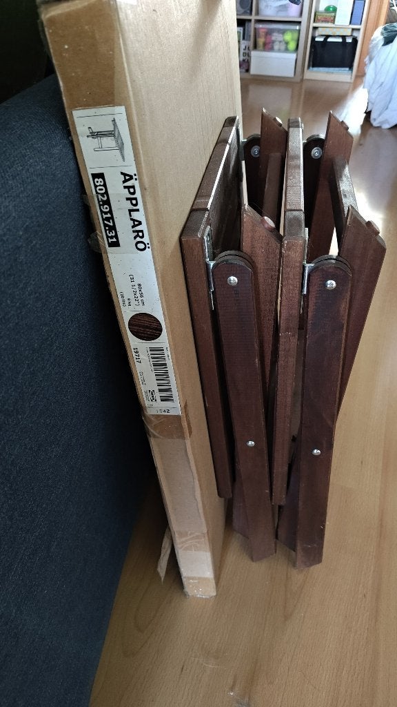 Meubles IKEA - ÄPPLARÖ  - Table + Chaises pliantes (2), Jardin & Terrasse, Tables de jardin, Enlèvement, Neuf, Carré, Bois