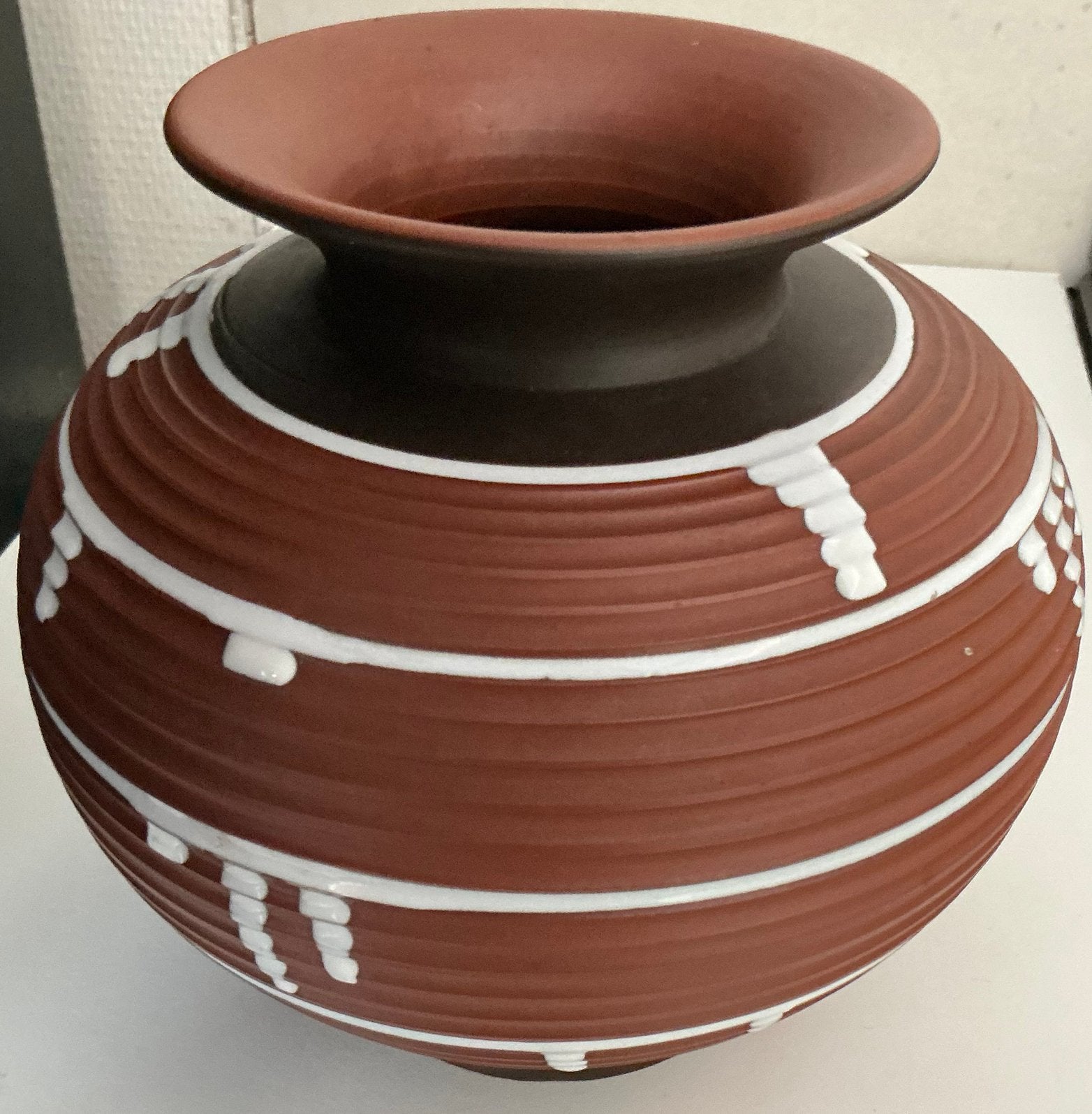 Vintage Ilkra Edelkeramik vaas – Mid-Century Modern, Ophalen of Verzenden