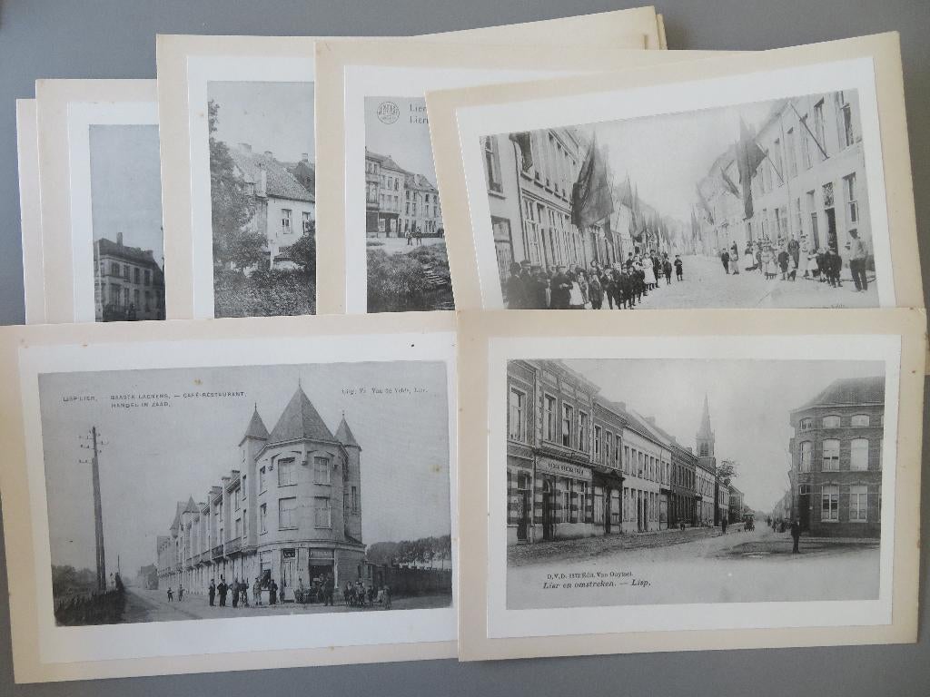 9 oude grote prenten stad Lier Lierre, Ophalen of Verzenden, Zo goed als nieuw, Overige onderwerpen, Prent
