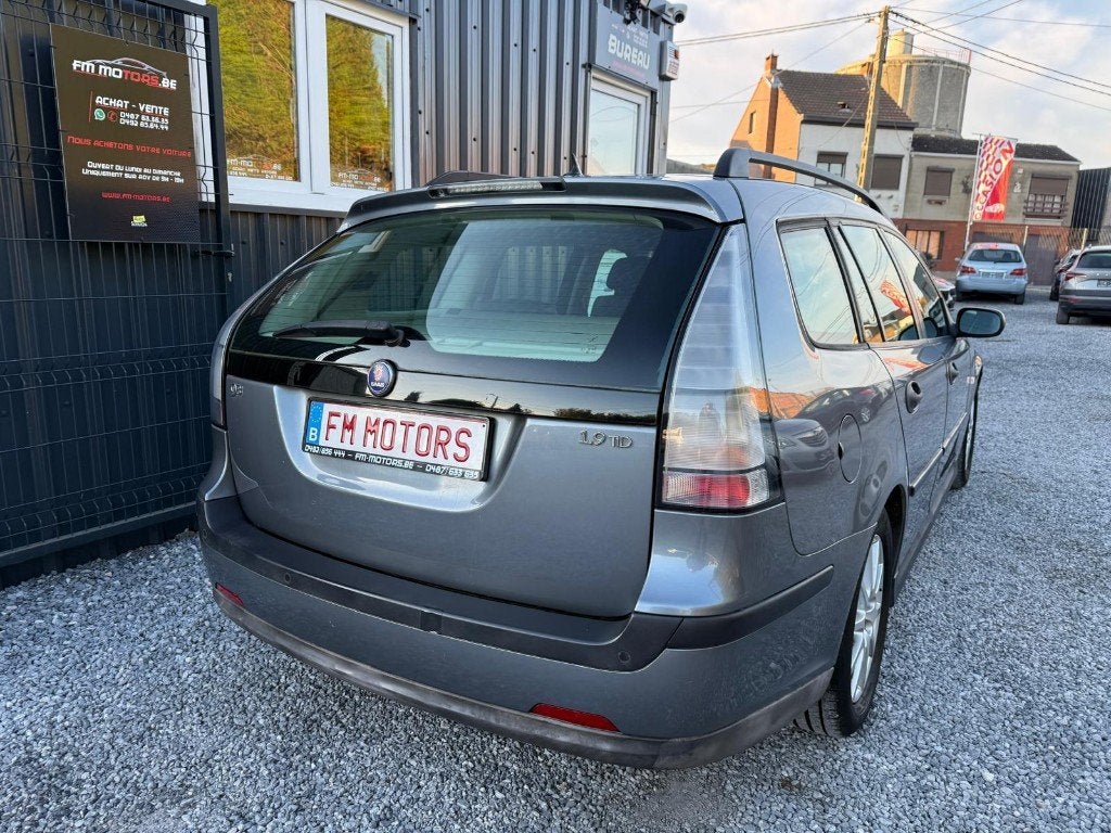 Saab 9-3 SW 1.9 TiD Business / GPS - Xenon - Cuir - Cruise, Autos, Cuir, Argent ou Gris, 110 kW, Entreprise