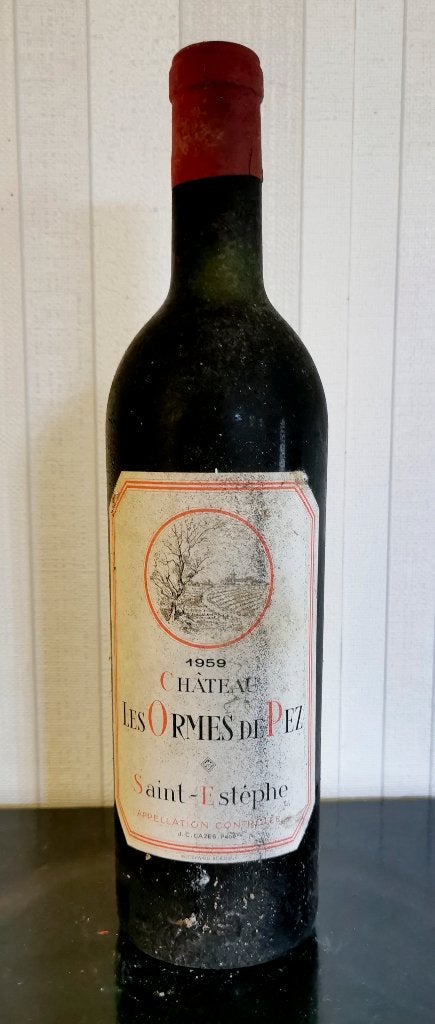 Château Les Ormes de Pez 1959 — Saint-Estèphe, Verzamelen, Ophalen, Frankrijk, Rode wijn, Vol