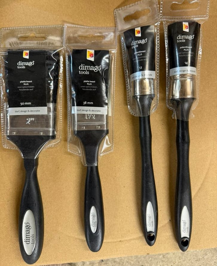 Dimago verfborstels allerlei soorten en maten, Ophalen of Verzenden, Nieuw, Kwast