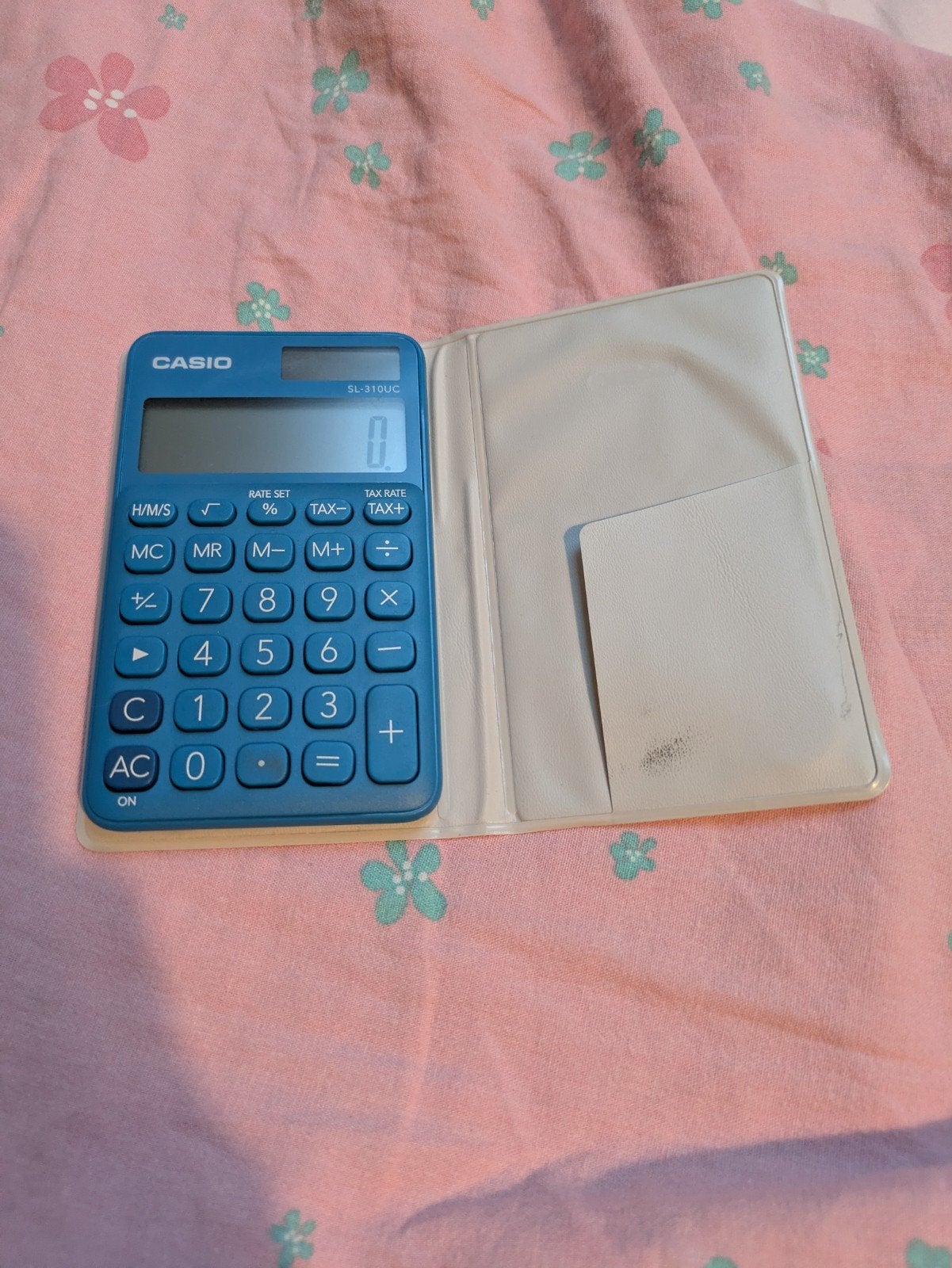 casio rekenmachine blauw, Ophalen, Zo goed als nieuw