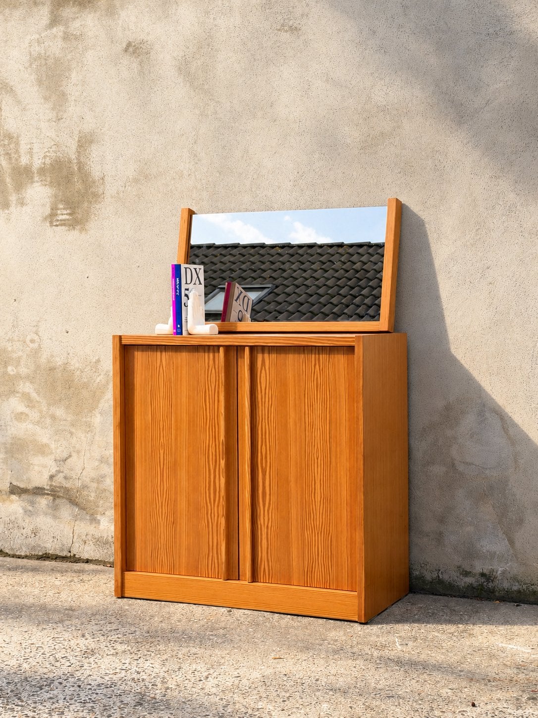 Armoire vintage avec miroir mural assorti, Enlèvement ou Envoi
