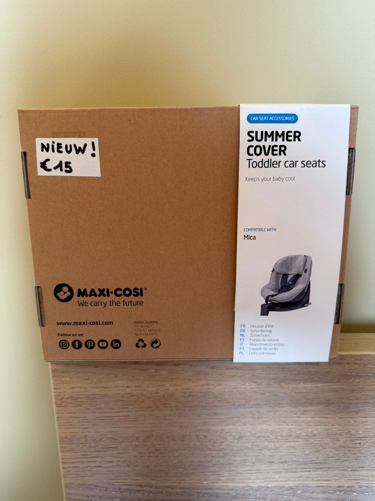 Maxi-Cosi Mica autostoel summer cover, Ophalen of Verzenden, Zo goed als nieuw
