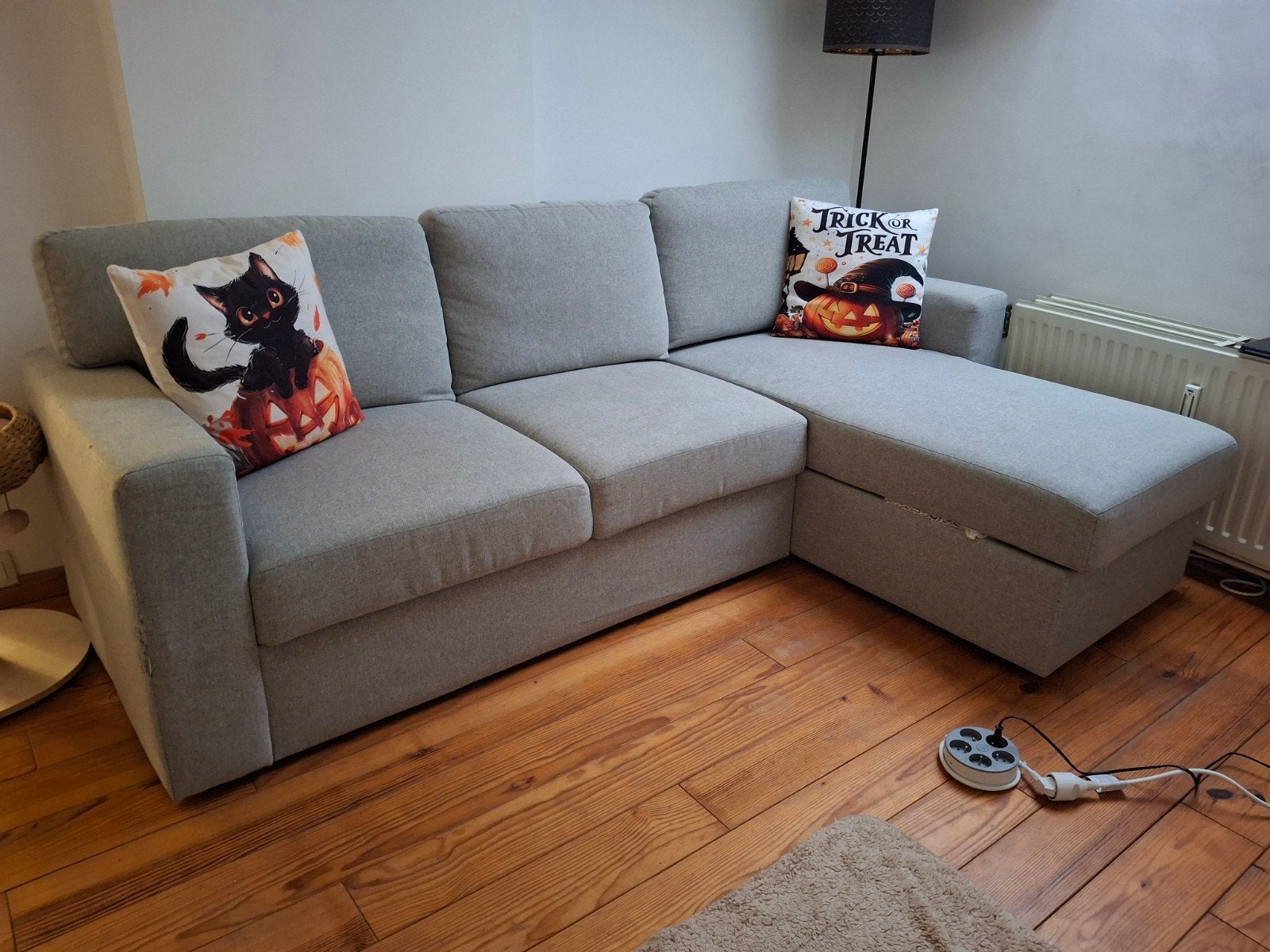 IKEA grijze hoekbank, dagbed, opbergdoos, Ophalen, Gebruikt